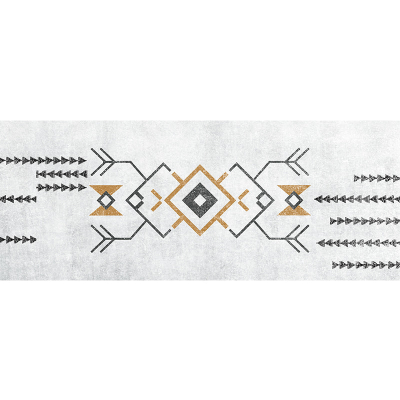 Frendorf | Bohemian Schlafzimmer Läufer Teppich Mehrfarben Geometrie Teppich Polypropylen Rutschfester Teppich Tierfreundlich Fleckenbeständig Bereichsteppich