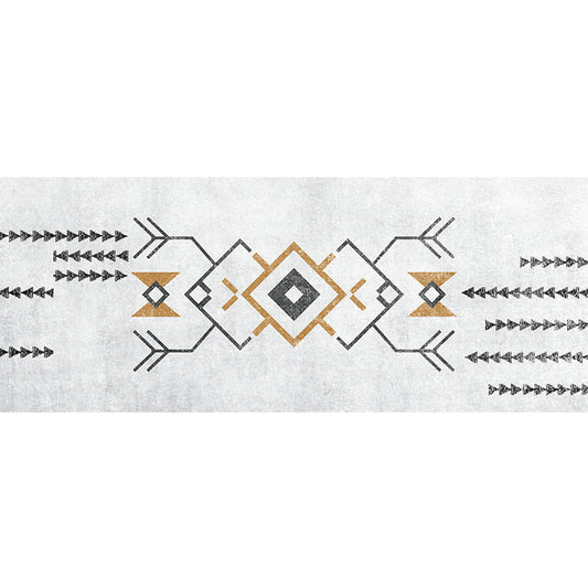 Frendorf | Bohemian Schlafzimmer Läufer Teppich Mehrfarben Geometrie Teppich Polypropylen Rutschfester Teppich Tierfreundlich Fleckenbeständig Bereichsteppich