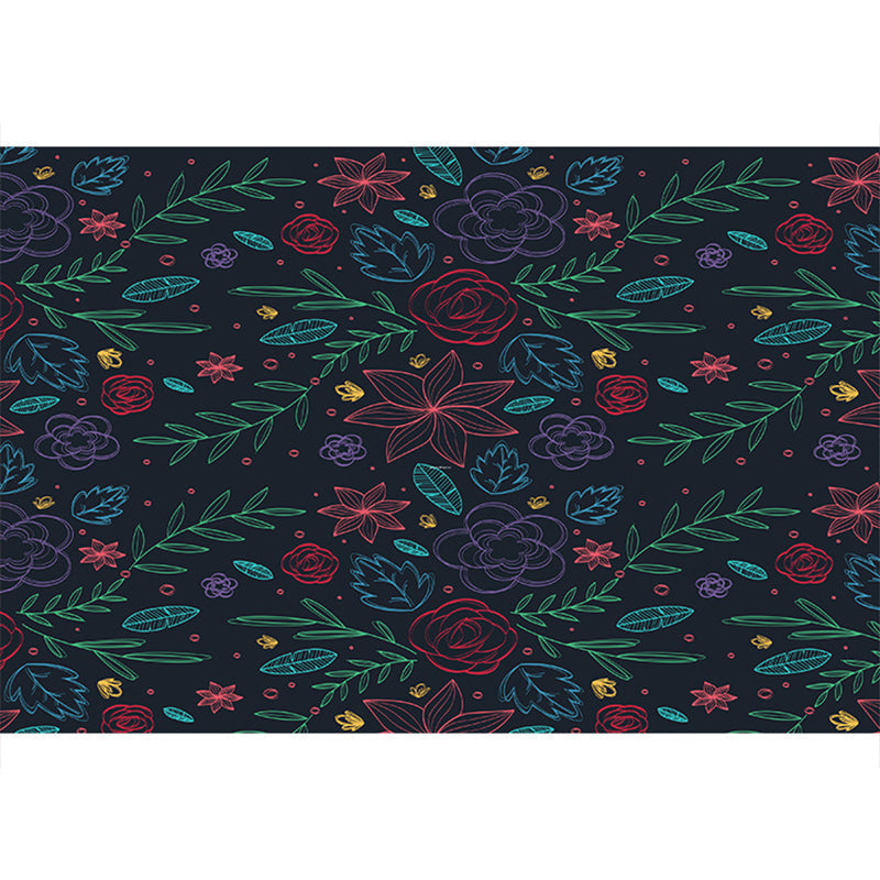 Frendorf | Bohemian Mosaik Fliesenmuster Teppich Mehrfarben Polypropylen Teppich Fleckenbeständig Waschbar Rutschfeste Rückseite Teppich für Wohnkultur