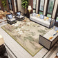 Frendorf | Chinese Landscape Drawing Print Teppich Mehrfarbig Polyester Teppich Rutschfest Haustierfreundlich Fleckenresistent Teppich für Lounge