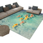 Frendorf | Multikleur Azië Binnenkleed Synthetisch 3D Patroon Tapijt Wasbaar Vlekbestendig Antislip Ondergrond Kleed voor Grote Kamer