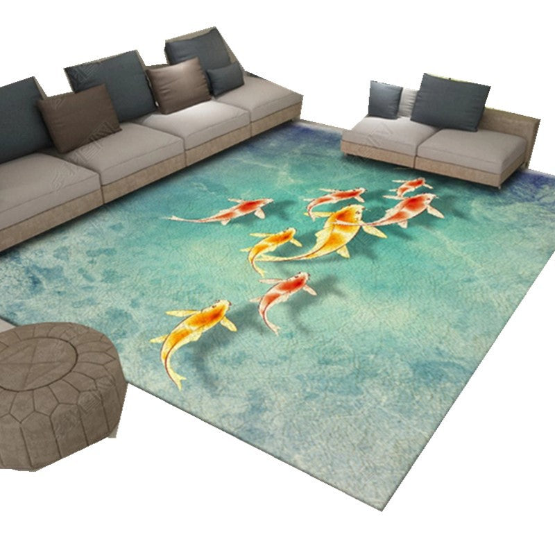 Frendorf | Multikleur Azië Binnenkleed Synthetisch 3D Patroon Tapijt Wasbaar Vlekbestendig Antislip Ondergrond Kleed voor Grote Kamer