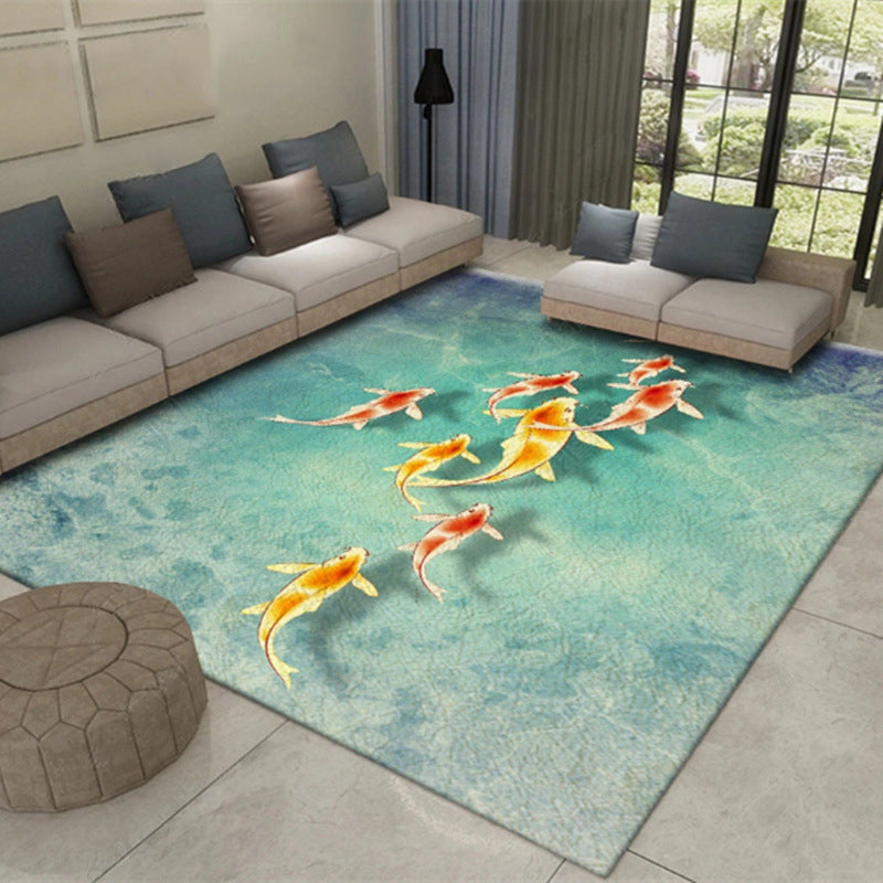 Frendorf | Multikleur Azië Binnenkleed Synthetisch 3D Patroon Tapijt Wasbaar Vlekbestendig Antislip Ondergrond Kleed voor Grote Kamer
