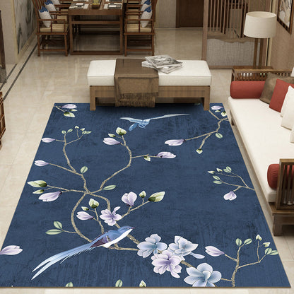 Frendorf | Mooi Multi Color Chinese Tapijt Synthetisch Bloemtekening Print Vloerkleed Machinewas Anti-Slip Achterkant Huisdier Vriendelijk Vloerkleed voor de Woonkamer