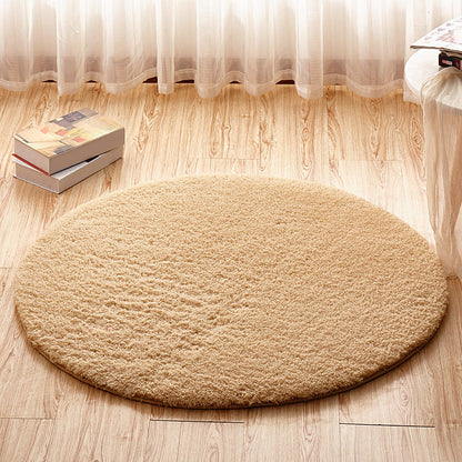 Einfacher Einfarbiger Teppich Mehrfarbiger Fleece Teppich Maschinenwaschbar Anti-Rutsch-Rücken Teppich für Schlafzimmer