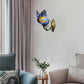 Frendorf | Gekleurd Glas Vlinder Wandlamp Landelijke Stijl 1 Licht Wandmontage Verlichting in Rood/Blauw