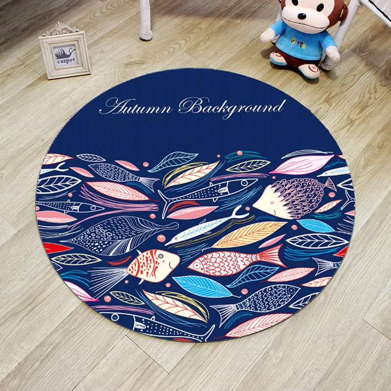 Frendorf | Novelty 3D Digitaldruck Teppich Mehrfarbiger Cartoon Teppich Polypropylen Fleckenbeständig Maschinenwaschbar Rutschfester Teppich für Schlafzimmer