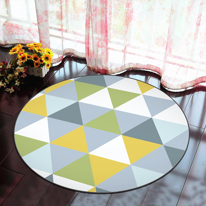Frendorf | Novelty Geometry Animal Patterned Rug Multi-Colored Synthetics Rug Machine Washable Non-Slip Backing Stain Resistant Carpet für Raum