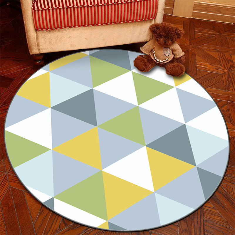 Frendorf | Novelty Geometry Animal Patterned Rug Multi-Colored Synthetics Rug Machine Washable Non-Slip Backing Stain Resistant Carpet für Raum