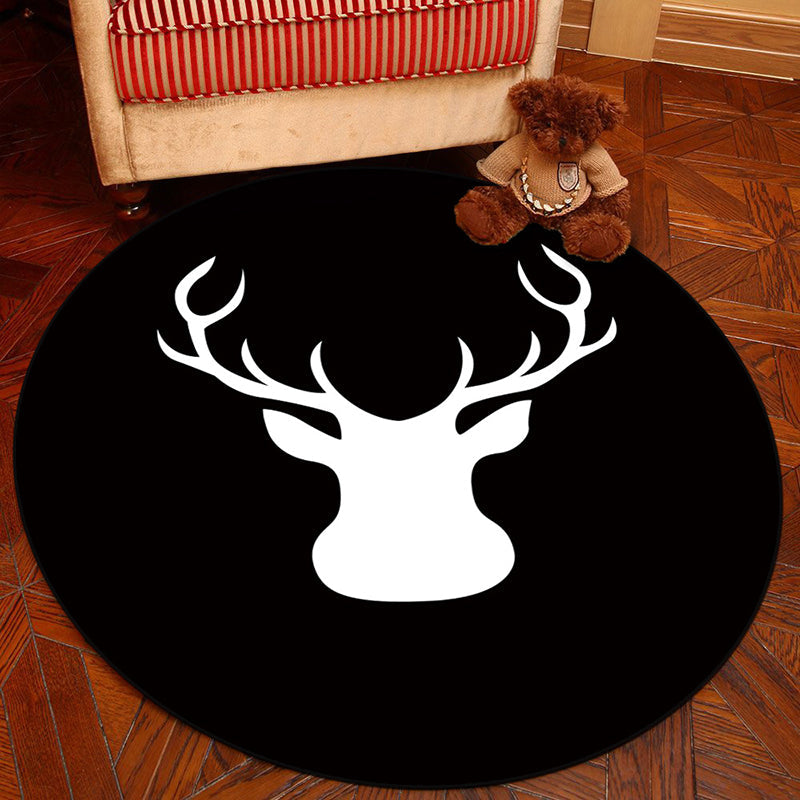Frendorf | Novelty Geometry Animal Patterned Rug Multi-Colored Synthetics Rug Machine Washable Non-Slip Backing Stain Resistant Carpet für Raum