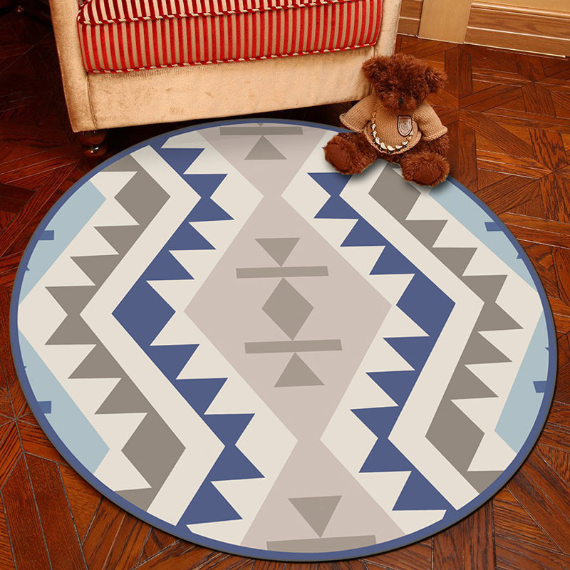 Frendorf | Novelty Geometry Animal Patterned Rug Multi-Colored Synthetics Rug Machine Washable Non-Slip Backing Stain Resistant Carpet für Raum