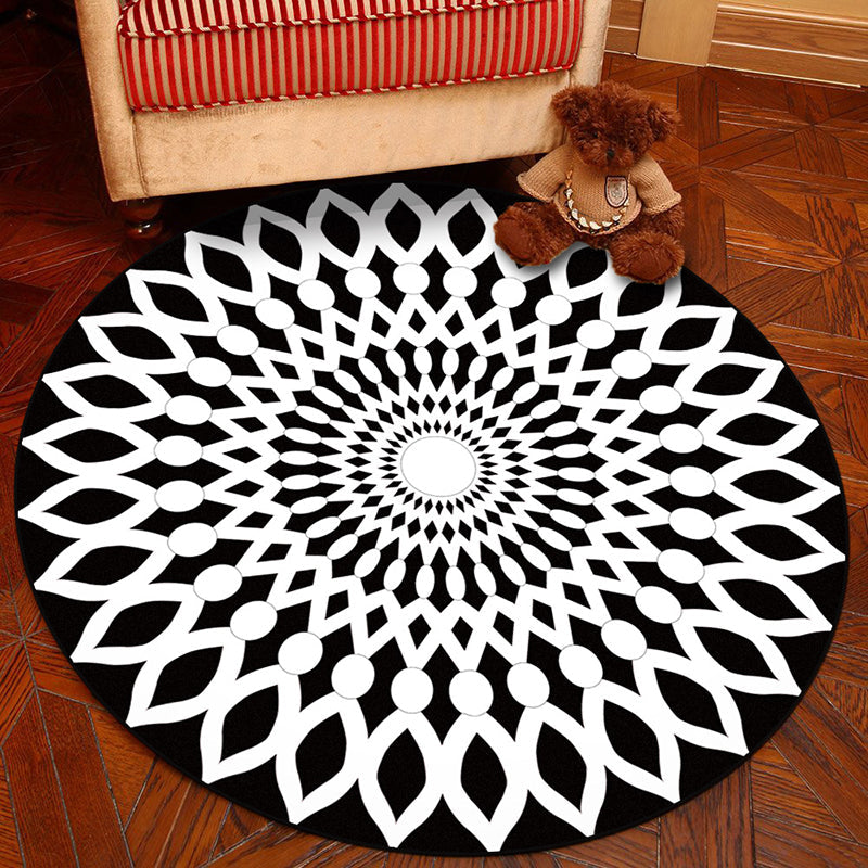 Frendorf | Novelty Geometry Animal Patterned Rug Multi-Colored Synthetics Rug Machine Washable Non-Slip Backing Stain Resistant Carpet für Raum