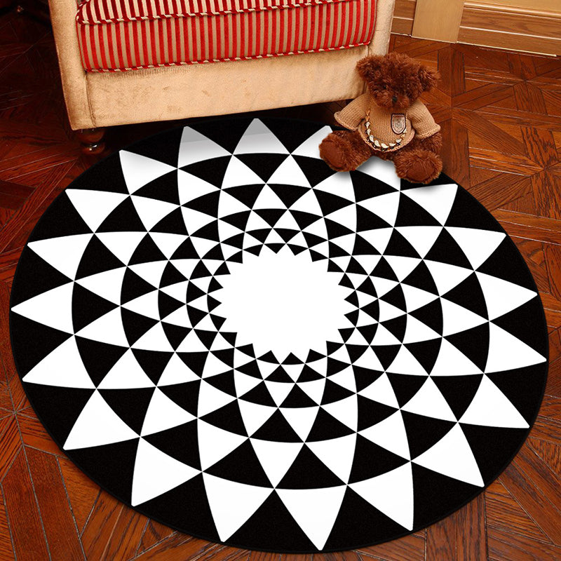 Frendorf | Novelty Geometry Animal Patterned Rug Multi-Colored Synthetics Rug Machine Washable Non-Slip Backing Stain Resistant Carpet für Raum