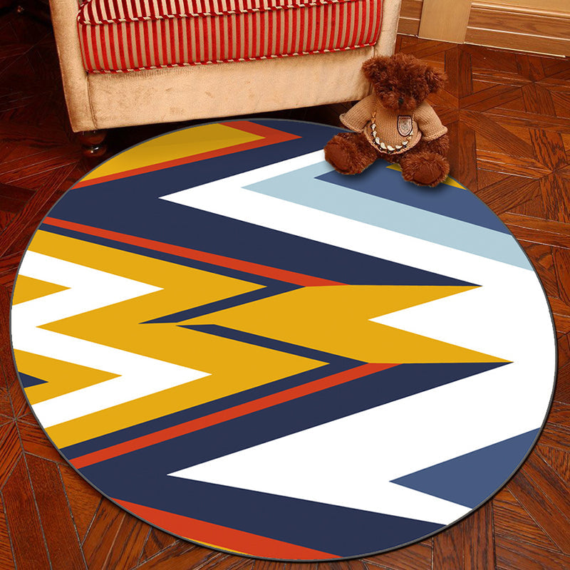 Frendorf | Novelty Geometry Animal Patterned Rug Multi-Colored Synthetics Rug Machine Washable Non-Slip Backing Stain Resistant Carpet für Raum