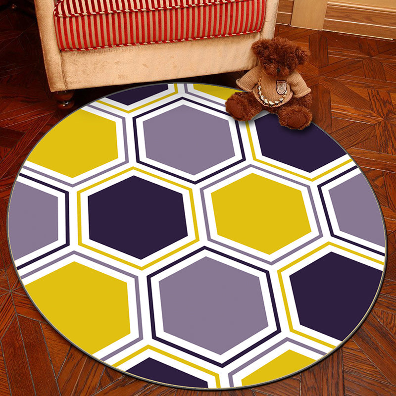 Frendorf | Novelty Geometry Animal Patterned Rug Multi-Colored Synthetics Rug Machine Washable Non-Slip Backing Stain Resistant Carpet für Raum