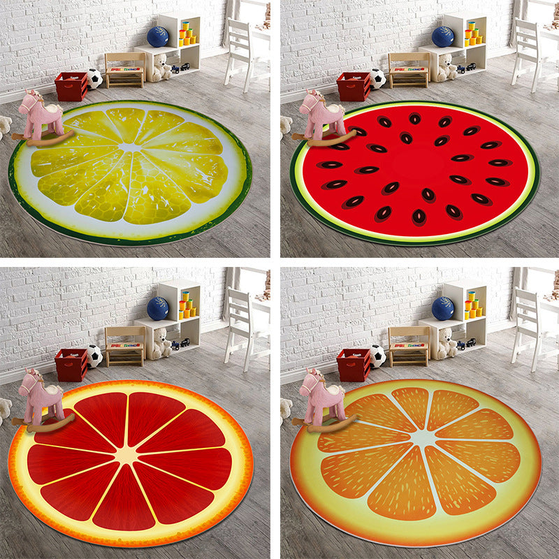 Frendorf | Multikleur Speelkamer Tapijt Modern 3D Grafisch Fruit Tapijt Synthetisch Antislip Machine Wasbaar Vlekbestendig Binnen Tapijt