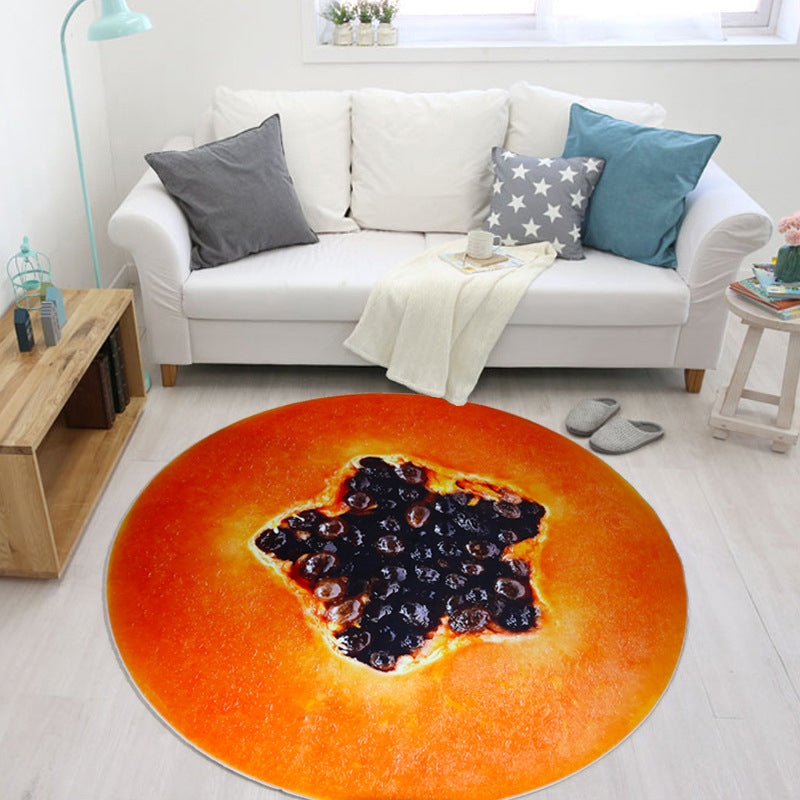 Frendorf | Multikleur Speelkamer Tapijt Modern 3D Grafisch Fruit Tapijt Synthetisch Antislip Machine Wasbaar Vlekbestendig Binnen Tapijt