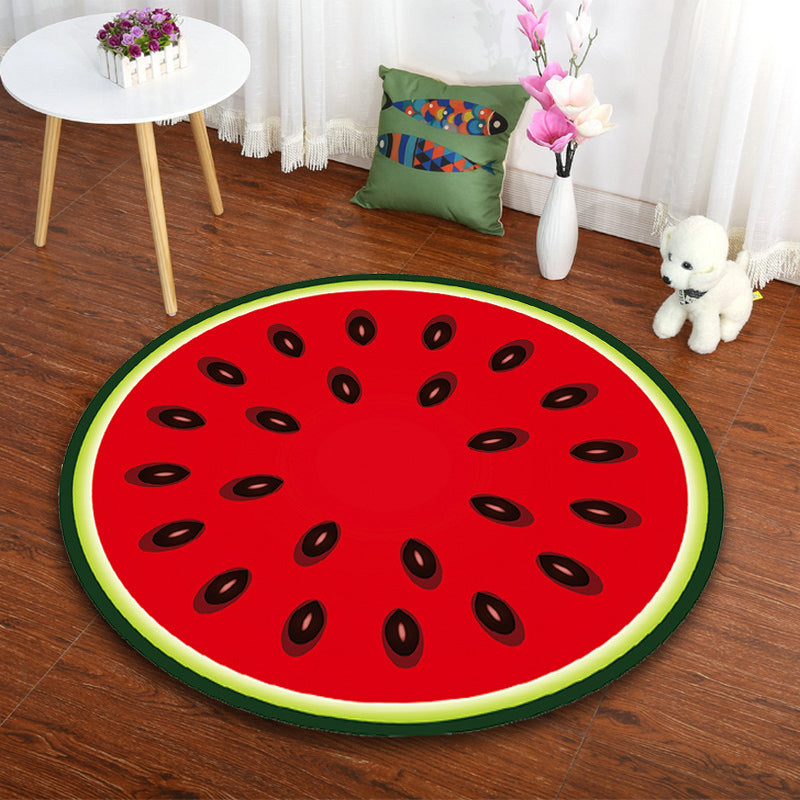Frendorf | Multikleur Speelkamer Tapijt Modern 3D Grafisch Fruit Tapijt Synthetisch Antislip Machine Wasbaar Vlekbestendig Binnen Tapijt