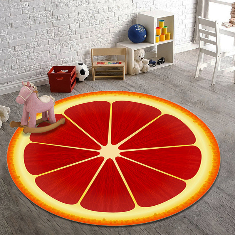 Frendorf | Multikleur Speelkamer Tapijt Modern 3D Grafisch Fruit Tapijt Synthetisch Antislip Machine Wasbaar Vlekbestendig Binnen Tapijt