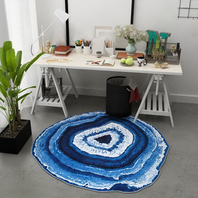 Frendorf | Multicolor 3D Baumring Teppich Polypropylen Zeitgenössischer Teppich Waschbar Rutschfeste Rückseite Tierfreundlicher Teppich für das große Zimmer