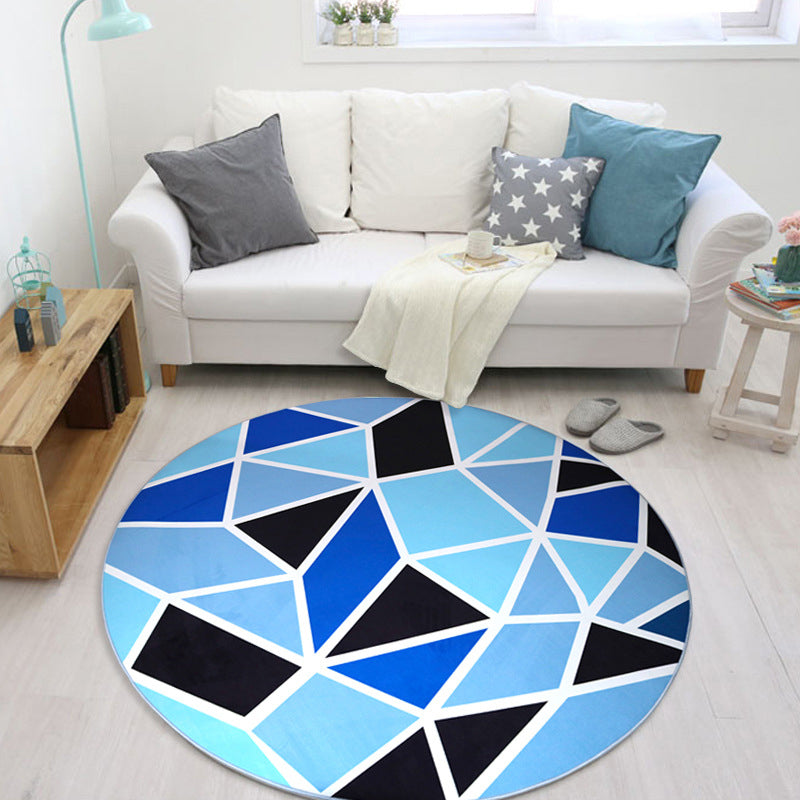 Frendorf | Coole Multi-Farbige Neuheit Teppich Synthetik 3D Illusion Teppich Maschinenwaschbar Rutschfest Haustierfreundlicher Teppich für das Wohnzimmer