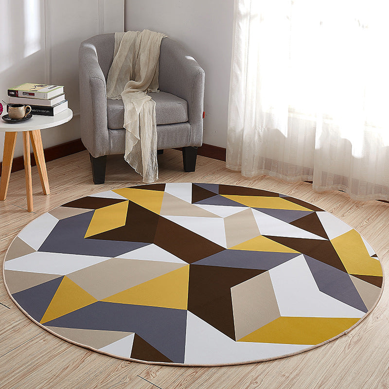 Frendorf | Coole Multi-Farbige Neuheit Teppich Synthetik 3D Illusion Teppich Maschinenwaschbar Rutschfest Haustierfreundlicher Teppich für das Wohnzimmer