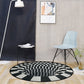 Creepy Hole 3D Illusion Teppich Schwarz und Weiß Moderner Teppich Polypropylen Haustierfreundlich Rutschfest Fleckenresistenter Teppich für das Wohnzimmer