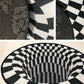 Creepy Hole 3D Illusion Teppich Schwarz und Weiß Moderner Teppich Polypropylen Haustierfreundlich Rutschfest Fleckenresistenter Teppich für das Wohnzimmer