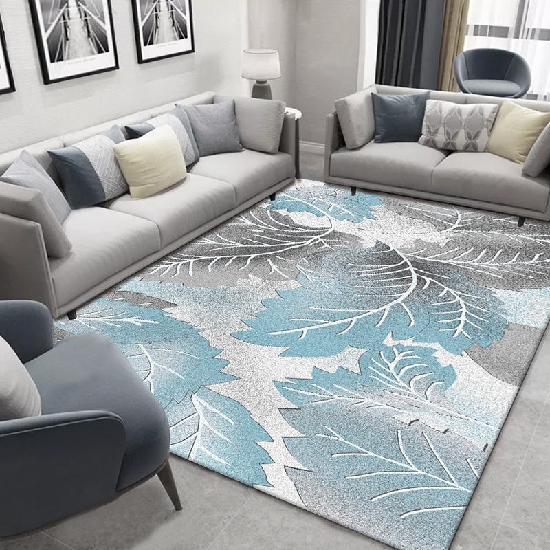 Frendorf | Glam Nordic Area Rug Mehrfarbig Pflanzen Teppich Fleckbeständig Waschbar Rutschfeste Unterlage Teppich für Sitzbereich