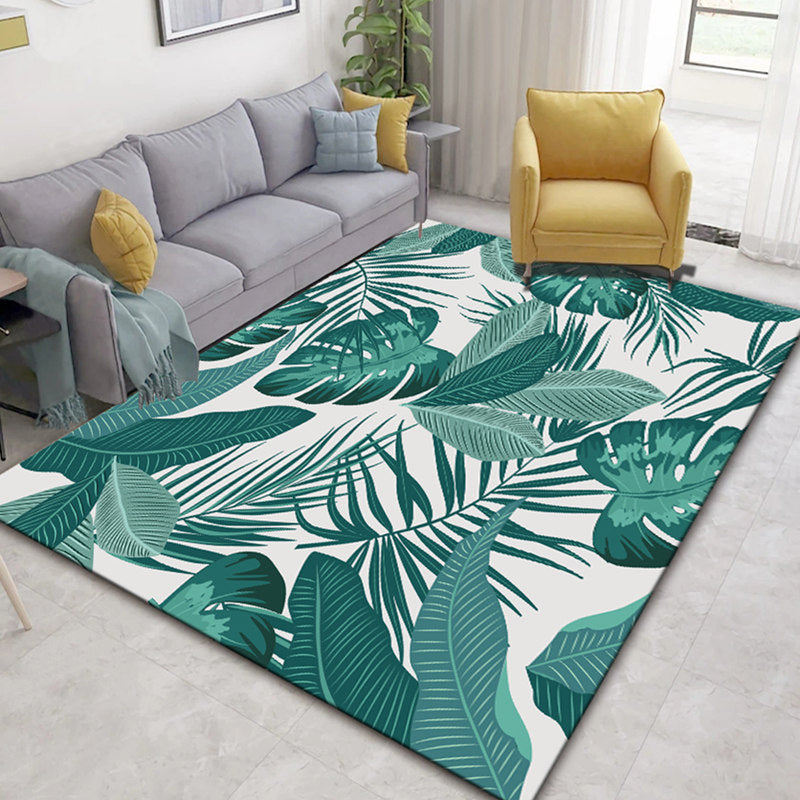 Frendorf | Glam Nordic Area Rug Mehrfarbig Pflanzen Teppich Fleckbeständig Waschbar Rutschfeste Unterlage Teppich für Sitzbereich