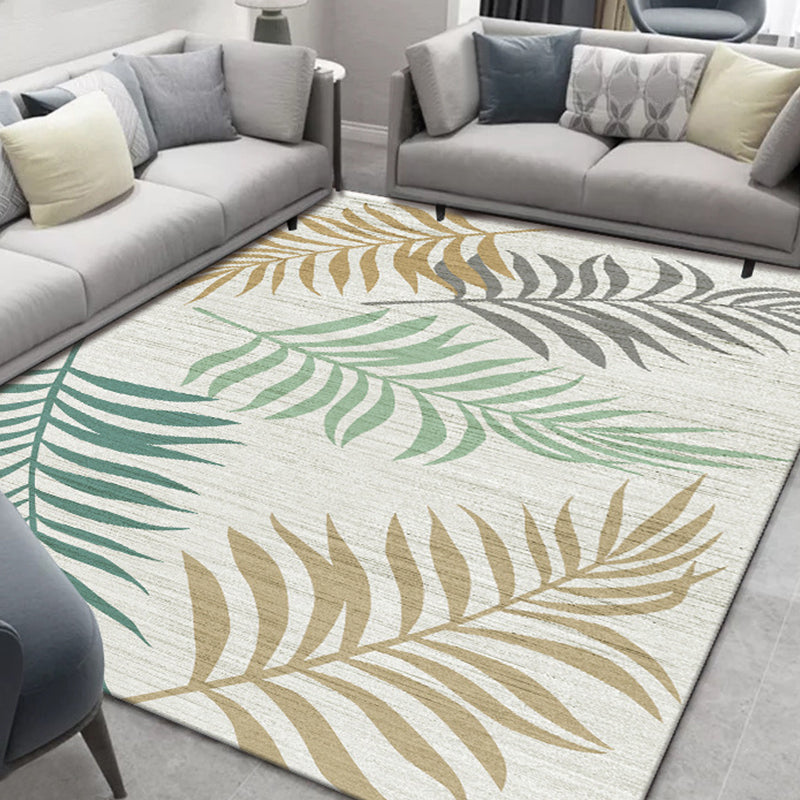 Frendorf | Glam Nordic Area Rug Mehrfarbig Pflanzen Teppich Fleckbeständig Waschbar Rutschfeste Unterlage Teppich für Sitzbereich