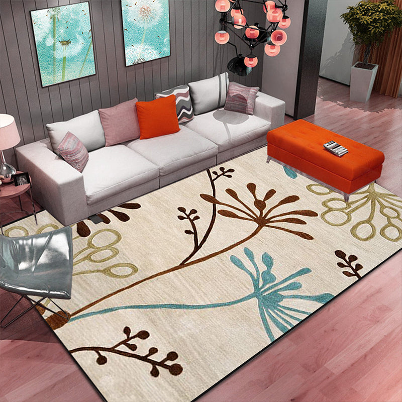 Frendorf | Multicolor Fußmatte Zeitgenössische Blumenmatte Synthetisch Fleckenbeständig Rutschfeste Rückseite Waschbar Bereichsteppich