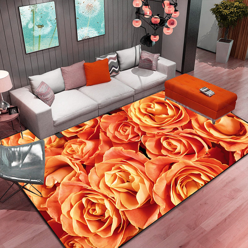 Frendorf | Multicolor Fußmatte Zeitgenössische Blumenmatte Synthetisch Fleckenbeständig Rutschfeste Rückseite Waschbar Bereichsteppich
