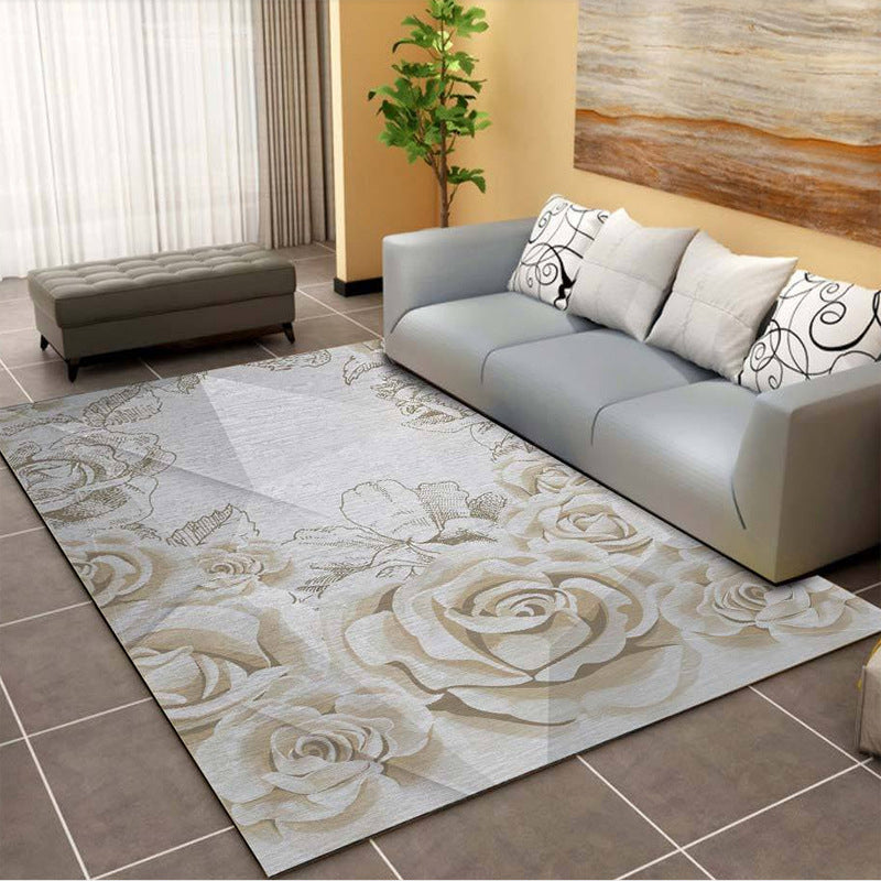 Frendorf | Multicolor Fußmatte Zeitgenössische Blumenmatte Synthetisch Fleckenbeständig Rutschfeste Rückseite Waschbar Bereichsteppich