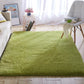 Multi-Color Home Area Rug Nordic Plain Rug Fluffy Machine Washable Stain Resistant Anti-Slip Backing Rug with Braided Trim