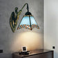 Frendorf | Mediterrane Getapte Wandlamp Gekleurd Kunstglas Vanity Verlichting voor Badkamer