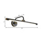 Schwarz/Antikmessing LED Wandleuchte Traditionelle Metall Lineare Make-Up Beleuchtung in Weiß/Warm/Natural Light, 14"/18"/23" W