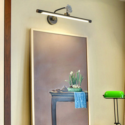 Frendorf | Zwart/Antiek Messing Verlengd Vanity Licht Armatuur Klassiek Metaal LED 14"/18"/23" W Badkamer Wandlamp in Wit/Warm/Natuurlijk Licht