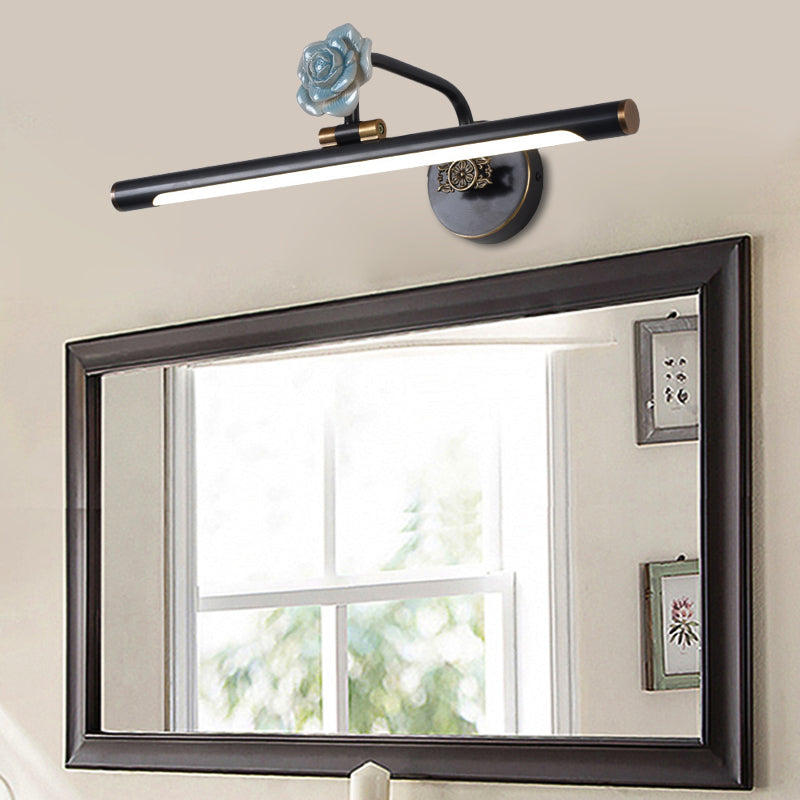 Frendorf | Zwart/Antiek Messing Verlengd Vanity Licht Armatuur Klassiek Metaal LED 14"/18"/23" W Badkamer Wandlamp in Wit/Warm/Natuurlijk Licht
