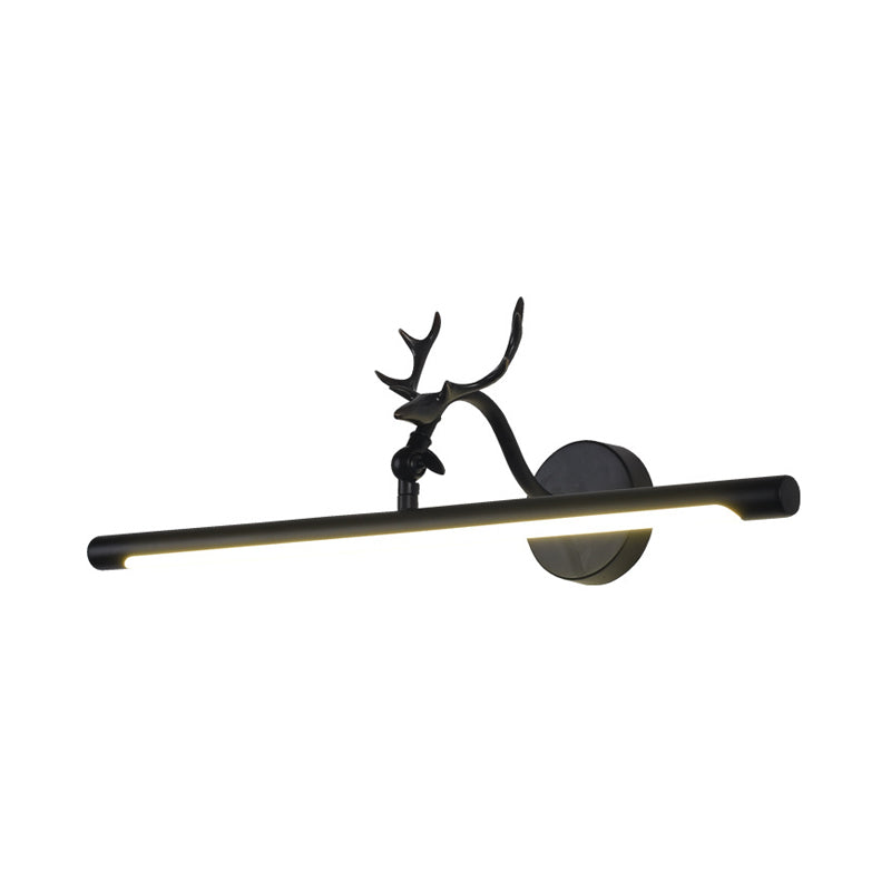 Frendorf | Lineare Vanity Lampe Traditionell 18"/23"/29.5" Breite LED Metall Wandleuchte in Schwarz für Badezimmer