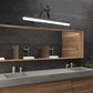 Frendorf | LED Wandlamp met Lineaire Metalen Schaduw Klassieke Badkamer Vanity Verlichting Fixture in Zwart, 16,5"/28"/38" Breed