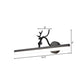 Frendorf | LED Wandlamp met Lineaire Metalen Schaduw Klassieke Badkamer Vanity Verlichting Fixture in Zwart, 16,5"/28"/38" Breed