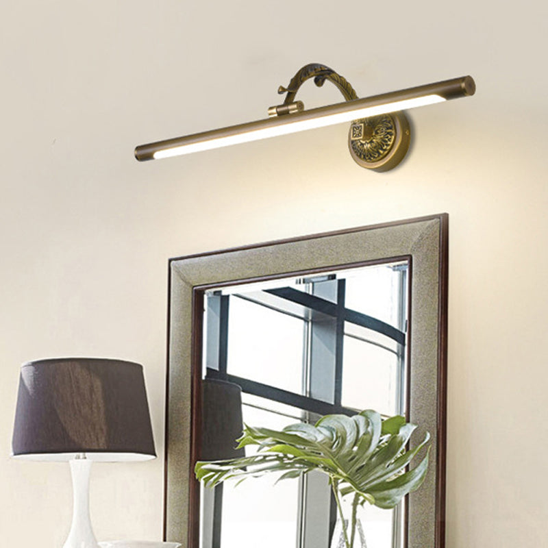 Frendorf | 14"/18"/23" Brede Verlengde Vanity Lamp Traditionele LED Metaal Zwart/Antiek Messing Wandlamp Lichtarmatuur voor Badkamer