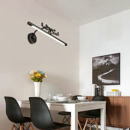 Frendorf | Verlengde Vanity Verlichting Traditionele 14"/18"/23" W LED Metalen Wandlamp voor Badkamer in Zwart/Antiek Messing