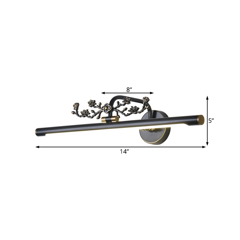 Frendorf | Verlengde Vanity Verlichting Traditionele 14"/18"/23" W LED Metalen Wandlamp voor Badkamer in Zwart/Antiek Messing