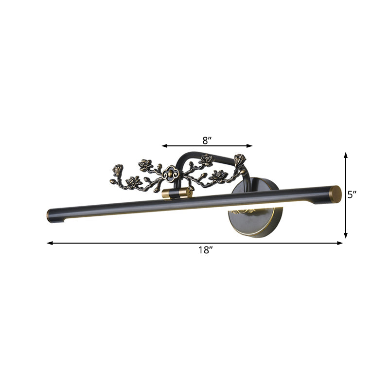 Frendorf | Verlengde Vanity Verlichting Traditionele 14"/18"/23" W LED Metalen Wandlamp voor Badkamer in Zwart/Antiek Messing