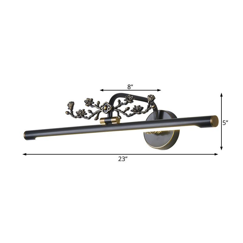 Frendorf | Verlengde Vanity Verlichting Traditionele 14"/18"/23" W LED Metalen Wandlamp voor Badkamer in Zwart/Antiek Messing
