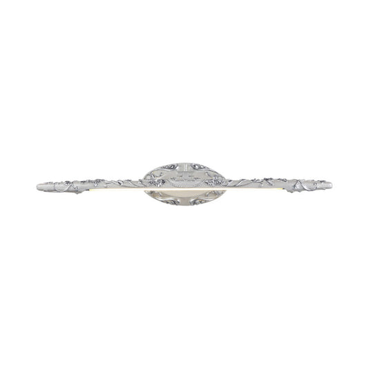 Frendorf | 19.5"/23.5"/26" Breite Silberne Verlängerte Waschtischleuchte Klassische Metall LED Badezimmer Wandlampe, Weiß/Warmes Licht