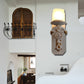Frendorf | 1 Hoofde Indoor Wandlamp Nautische Stijl Blauw/Wit Wandverlichting met Cilinder Opal Glasschaduw en Ankerontwerp