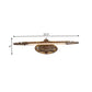 Braun verlängerte Vanity-Leuchte Klassische Metall LED Badezimmer Wandleuchte Lampe in Weiß/Warmlicht, 19,5"/23,5"/26" breit